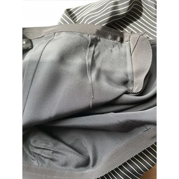 Rag & Bone Madison Pinstripe Silk A Line High Low Skirt Knee Length Size 2 - Picture 7 of 9